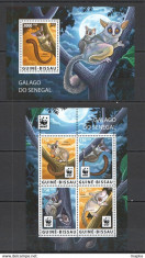 113-WWF GUINEEA BISSAU 2015-Bloc de 4 timbre si colita nestampilate CALAGOS foto