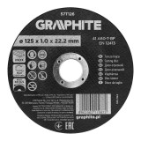Disc de taiere pentru metal si inox Graphite 125 x 1.0 x 22.2 mm, 110 buc