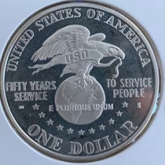 AMERICA, SUA 1 DOLLAR, DOLAR 1991, COMEMORATIVA, KM#232, AG.900, 26.73 gr. foto