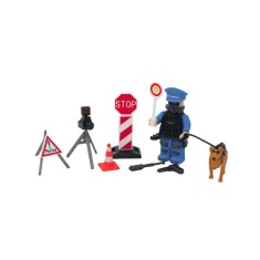 Figurina Agent Politie, Caine si Accesorii, Set, Figurina, ATU-082150