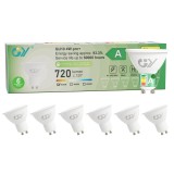 Lampă LED GU10 Alb Cald 4W 720 Lumeni Nedimabilă &ndash; Pachet de 6