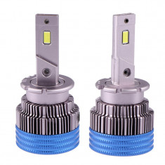 Set 2 LED-uri Auto Techstar&reg; D2S, 35w, 5000 Lumeni, 6500K, AUTO, 12-24 Volti, CSP, Canbus, Radiator Aluminiu