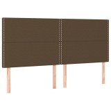 Cumpara ieftin Tablie de pat maro inchis 180x5x118/128 cm, material textil