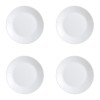 Set farfurii 4 piese pentru fructe, albe, diametru 18 cm