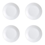 Set farfurii 4 piese pentru fructe, albe, diametru 18 cm