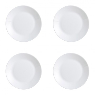 Set farfurii 4 piese pentru fructe, albe, diametru 18 cm foto