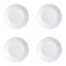 Set farfurii 4 piese pentru fructe, albe, diametru 18 cm