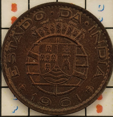 India Portugheza 10 centavos 1961 - km 30 - A006 foto