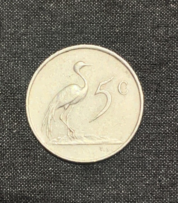 Moneda 5 cenți 1977 Africa de Sud