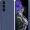 Husa silicon antisoc cu microfibra interior pentru Samsung Galaxy S23 Albastru