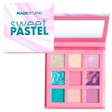 Paleta fard de pleoape Sweet Pastel, 9 Culori, Magic Studio