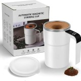 Cana Inteligenta cu Amestecare Automata Magnetica si Afisaj Digital al Temperaturii EMC ONSHOP&reg;, Capacitate 380ml, Din Otel Inoxidabil 304, Reincarcab