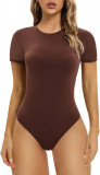 RX Body-Hugging T-shirt Bodysuit Topuri pentru femei Soft Cresw Neck Costume de, Oem