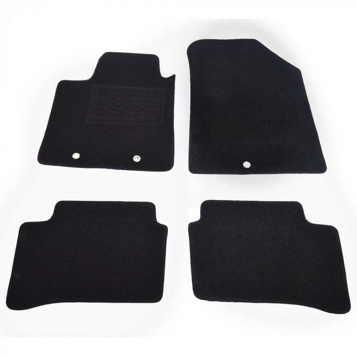 Covorase auto din mocheta Hyundai I10 08/2013- Negru, set de 4 bucati AutoDrive ProParts