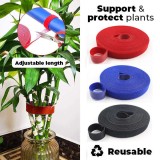 Kit 3 Legături Reutilizabile Plante NYTRO, 5m x 10mm, Nylon, Multicolor (Roșu, Albastru, Negru) - Suport Gradina, Legume, Flori