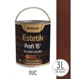 Lazura lemn Bochemit Estetik Profi 3l, nuc, 18-42mp, protectie 15 ani+