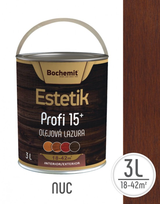 Lazura lemn Estetik Profi 3l nuc &ndash; protectie avansata UV