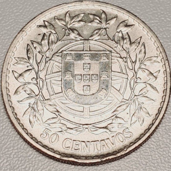 795 Portugalia 50 centavos 1912 km 561 argint