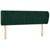 Cumpara ieftin Tablie de pat cu aripioare verde inchis 147x23x78/88 cm catifea