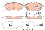 TRW GDB3598 COTEC set placute frana,frana disc
