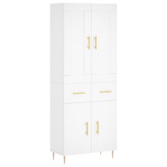 Dulap inalt, alb, 69,5x34x180 cm, lemn compozit