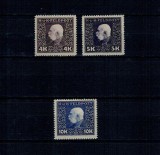 Austro-Ungaria 1915 - Posta militara de campanie, Mi.No.46A-48A nestampilate, cu sarniere