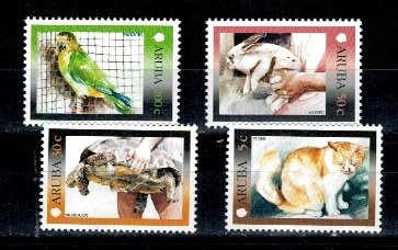 Aruba 2001 - Animale domestice, serie neuzata foto
