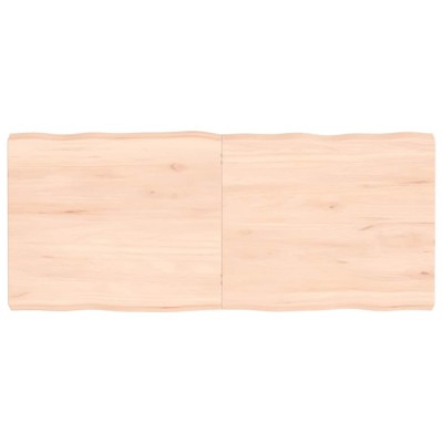 vidaXL Blat masă 140x60x(2-6) cm lemn stejar netratat contur organic foto