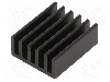 Radiator extrudat, aluminiu, 25mm x 21mm, neagra, FISCHER ELEKTRONIK - SK 652 25 SA