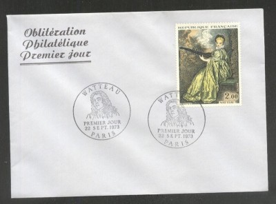 France 1973 Watteau painting FDC K.427 foto