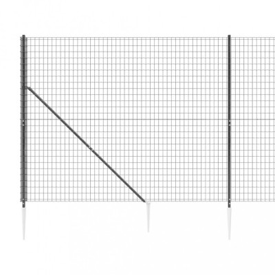 Gard plasa de sarma cu tarusi de fixare, antracit, 2,2x10 m GartenMobel Dekor foto