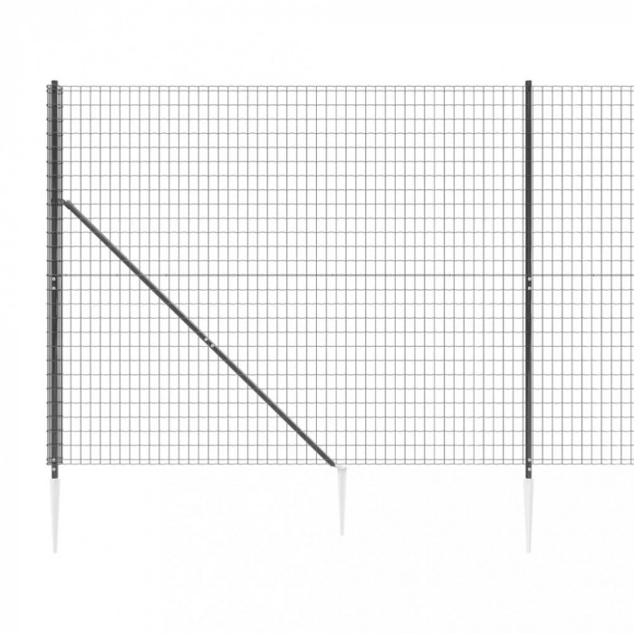 Gard plasa de sarma cu tarusi de fixare, antracit, 1,8x10 m GartenMobel Dekor