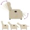 Fotoliu rabatabil electric, crem, material textil - 7