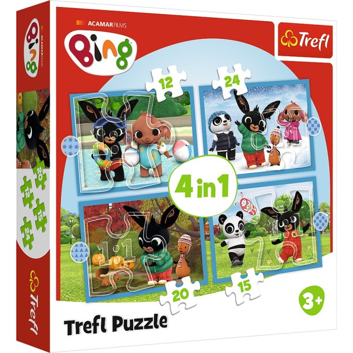 PUZZLE TREFL 4IN1 ACAMAR FILMS HAPPY BING SuperHeroes ToysZone
