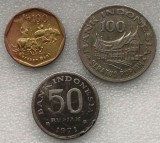 P3. Indonezia lot set 50 rupiah 1971 + 100 rupiah 1978 1997 **