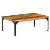 Masuta Cafea Gossi, Lemn Masiv Reciclat, 100x60x35 cm, Stil Industrial, Living/Birou, Multicolor