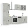 VidaXL Set dulapuri de bucătărie 8 piese &bdquo;Kalmar&rdquo; gri beton Lemn 3314795