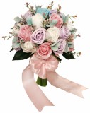Buchet de Flori EVENTISSIMI - 27 de Trandafiri, Multicolor, Eventissimi&reg;