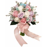 Buchet de Flori EVENTISSIMI - 27 de Trandafiri, Multicolor