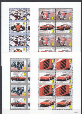 Dominica - Automobile - FERRARI - 4 BL. - MNH foto