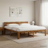 Cumpara ieftin Cadru de pat dublu cu spatar ROSTOCK natural 180 x 200 cm