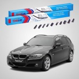 Cumpara ieftin Ștergătoare BMW Seria 3 Touring (E91) Facelift 2009-2013 | Set Față Flat Premium &ndash; TeamCar&reg;