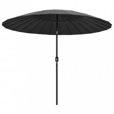Umbrelă de soare de exterior, stâlp aluminiu, antracit, 270 cm
