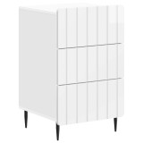 vidaXL Dulap de noapte Alb foarte lucios 43x 41 x 68 cm Lemn prelucrat 894329