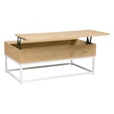 Cumpara ieftin Masuta DTD stejar metal alb Livina 100x55x40 cm