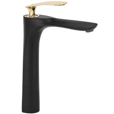 Baterie pentru baie Rea Orbit Black Gold high foto