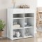 Gossi dulap, alb, 80x42,5x93 cm, lemn prelucrat