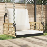 vidaXL Scaun balansoar cu perne, 63x58x39 cm, poliratan și oțel