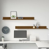 VidaXL Rafturi de perete 2 buc. maro miere 110x11x9 cm lemn masiv pin