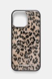 Karl Lagerfeld husă pentru telefon iPhone 16 Pro Max culoarea maro, KLHMP16XHDLEOICW